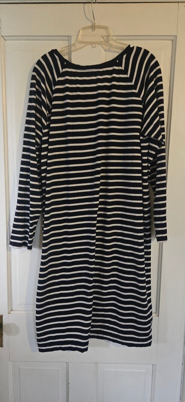Lauren Ralph Lauren Striped Knit T-Shirt Dress Womens Size 2X Casual